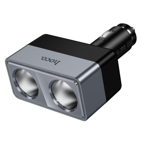 Splitter Auto HOCO Z65 Smart cu 2 Prize Bricheta, Putere Maxima 240W/24V, Negru [1]