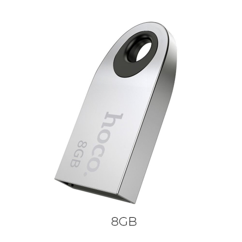 Stick-uri si carduri de memorie - Stick USB Hoco Mini UD9 8GB USB 2.0 Metalic Silver Compact