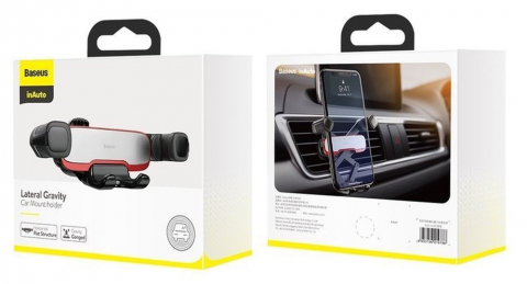 Suport Auto Gravitațional Baseus pentru Grila de Ventilație, SUYL-HU0S, Argintiu [5]
