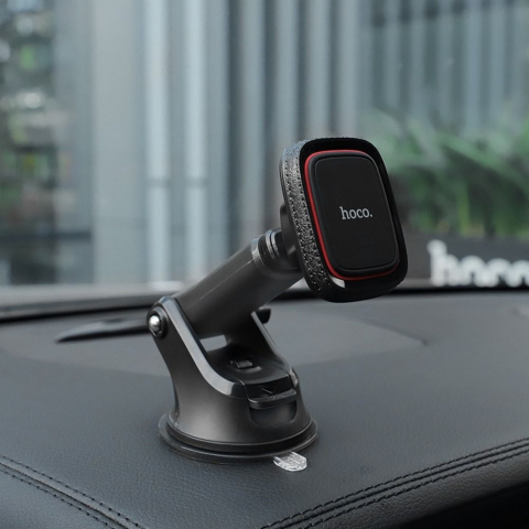 Suport auto magnetic HOCO pentru geam / bord CA42, negru si rosu [5]