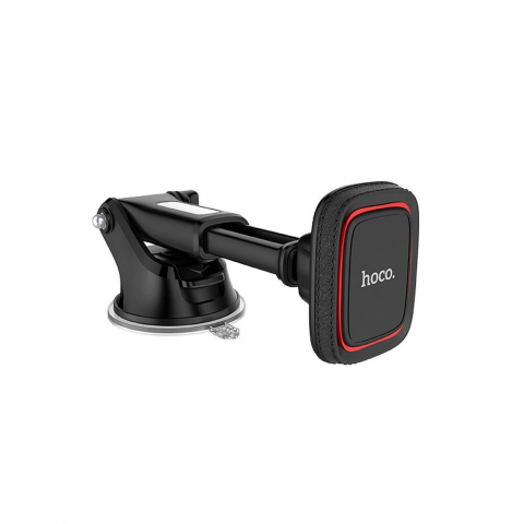 Suport auto magnetic HOCO pentru geam / bord CA42, negru si rosu [1]