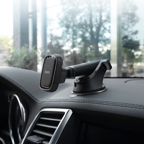 Suport auto magnetic HOCO pentru geam / bord CA42, negru si rosu [7]