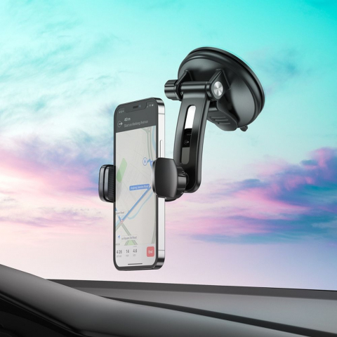 Suporturi auto - Suport Auto Magnetic Hoco pentru Parbriz și Consola Centrală, CA111, Negru