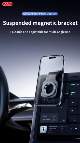 Suport Auto Magnetic XO C145 cu Prindere Velcro, Rotire 360°, Compatibil MagSafe, Negru [6]