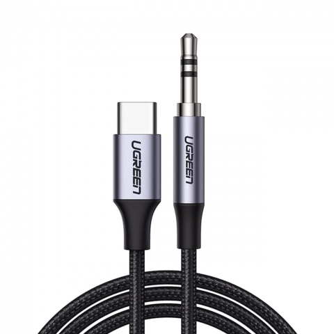 Cabluri - UGREEN cablu audio Type-C la AUX 3.5mm, 1m, negru (model AV143 / 30633)