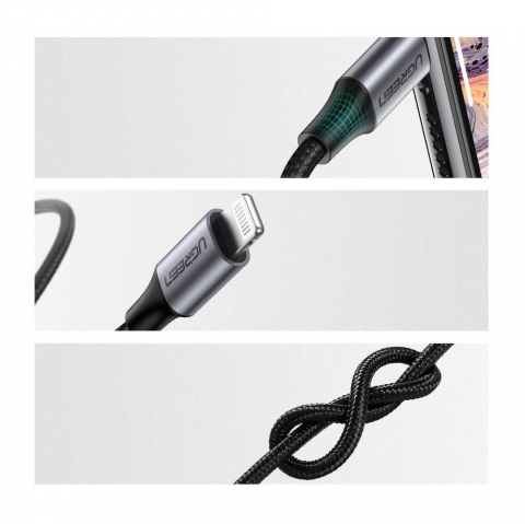 UGREEN cablu Lightning la AUX 3.5mm, 1m, negru (model US315 / 70509) [1]