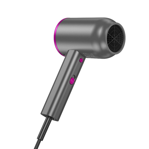 Îngrijire Păr - Uscator de Par HOCO HP13, 1600W, Aer Cald si Rece, Duza Rotativa 360°, Roz