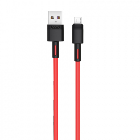 Cabluri - XO cablu USB-A la Micro USB, 1m, 5A, roșu (model NB-Q166)