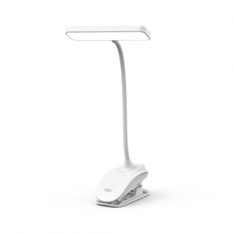Diverse - XO lampă LED cu clemă, reîncărcabilă, 800mAh, alb (model OZ-06B)