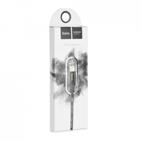 Cabluri - Cablu USB Hoco X14, USB-A la Lightning, 2m, Negru