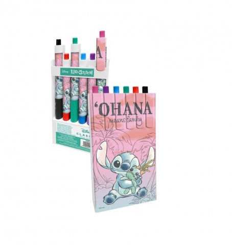 Seturi creative copii-craft - Set de Pixuri Colorate Disney Lilo & Stitch Cheeky - 6 Piese