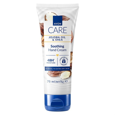 Lotiuni si creme de corp - Cremă de mâini calmantă cu ulei de jojoba & shea – Avon 75 ml