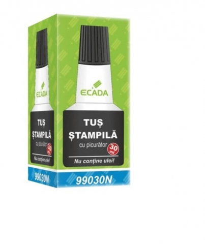 Rechizite și Birotică - Tuș pentru Ștampilă Ecada, 30 ml - Negru