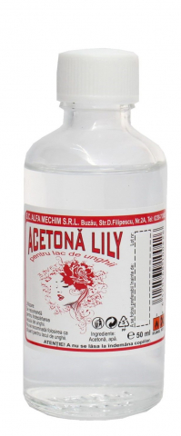 Îngrijire unghii - Acetona profesionala Lily 50 ml pentru indepartarea ojei