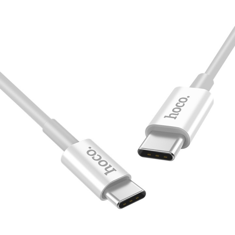 Adaptoare - Cablu Hoco X23 Skilled, USB Type-C, 1m, Silicon, Suporta PD, Alb