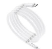 Adaptoare - Cablu Magnetic , Type-C & Lightning, 3A, 1m, Alb