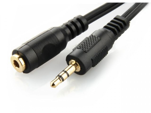 Adaptoare - Cablu prelungitor jack stereo 3.5mm M-T, 1.5m, negru