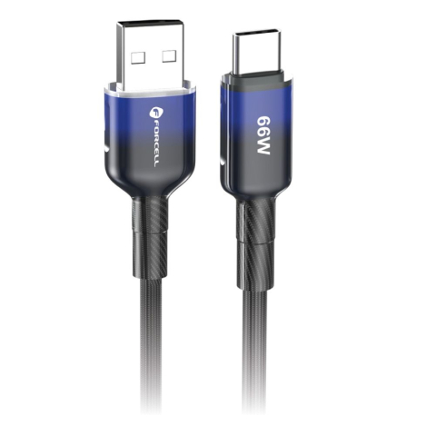 Accesorii GSM & IT - Cablu USB-A la USB-C Forcell F-Energy QC4.0 66W 1M C352 Negru Fast Charge