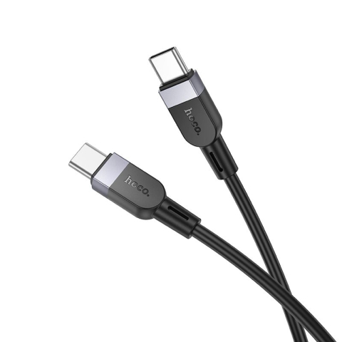 Accesorii GSM & IT - Cablu USB-C la USB-C HOCO X109 60W 3A 1m - silicon premium, negru
