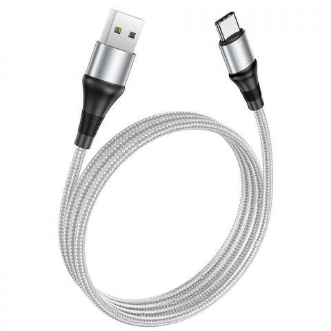 Cabluri - Cablu USB Hoco X50, USB-A la Type-C, 3A, 1m, Gri