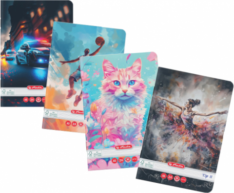 Caiete - Caiet A5, 24 File, 80g – Hârtie FSC de Calitate, Tip II