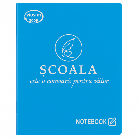 Caiete - Caiet A5 dictando – 48 file, copertă albastră, Viosim