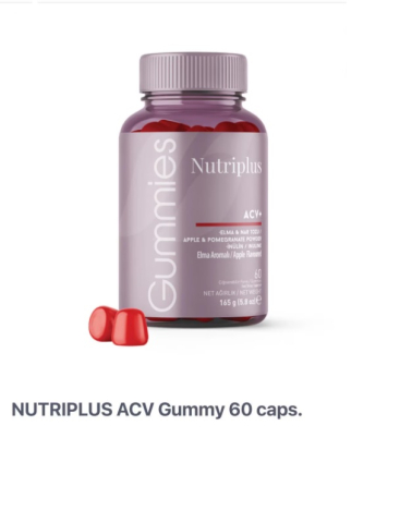 Vitamine&Suplimente - NUTRIPLUS ACV Gummy 60 caps. Jeleuri cu Oțet de Mere – Farmasi