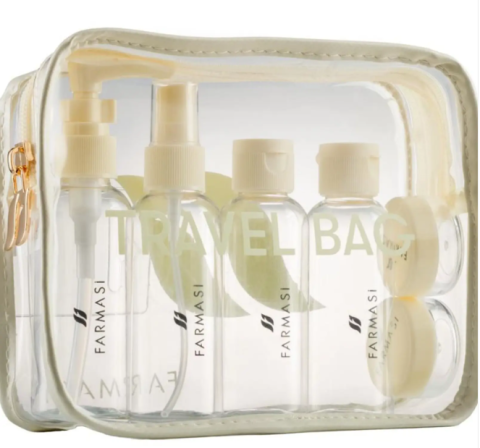 Machiaj - Farmasi Travel Bag Set – Geantă de Călătorie + Recipiente Reutilizabile | Organizare Perfectă ✈️