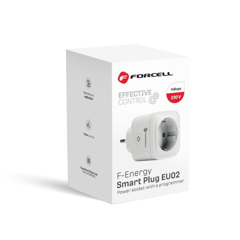 Accesorii GSM & IT - Forcell F-Energy EU02 Smart Plug 230V WiFi – Priză inteligentă, compatibilă Tuya / Alexa, Alb
