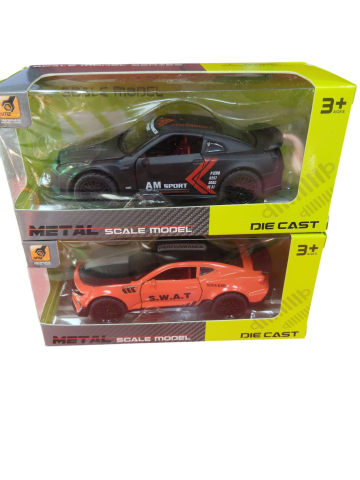Set / masini - Mașinuță metalică sport – model colecție pentru copii 3+ ani (negru sau portocaliu)