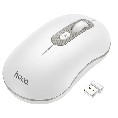 Diverse - Mouse de computer wireless HOCO 2,4G 1600 dpi GM21 alb