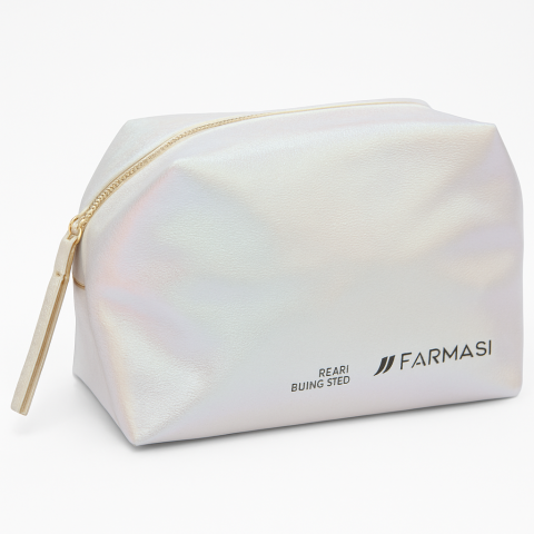 Machiaj - Portfard Farmasi „Pearl Bling Bling Bag” – trusă cosmetice holografică
