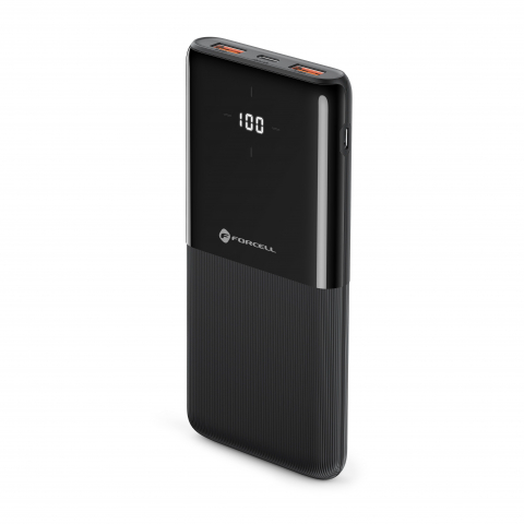 Powerbank-uri - Power Bank Forcell F-Energy P10K1 10.000 mAh, 20W PD + QC 3.0, Negru – Încărcare Rapidă și Fiabilă