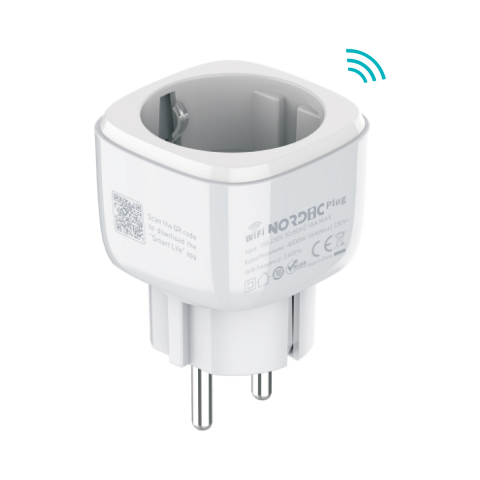 Casă - Priză inteligentă Nordic 16A, compatibilă Tuya Smart Life, alb