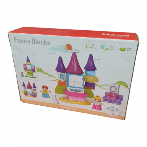 Jucarii Diverse - Puzzle Cuburi Castel – Joc Creativ și Educațional pentru Copii 3+