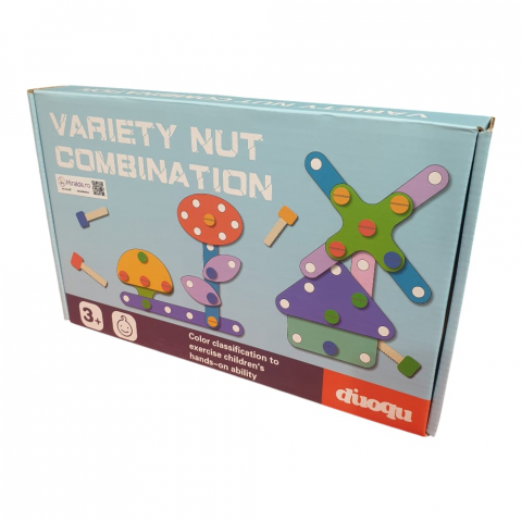 Jucarii Diverse - Puzzle de Lemn – Joc de Dexteritate pentru Copii 3+