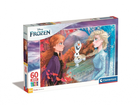 Puzzle copii - Puzzle Maxi Disney Frozen Contrasts,Regatul de Gheata - 60 Piese Clementoni