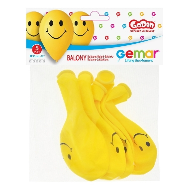 Articole petrecere - Set 5 baloane cu zambete Godan – Decor vesel pentru petreceri