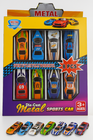 Set / masini - Set 8 mașinuțe metalice sport – Die-Cast Metal Sports Car