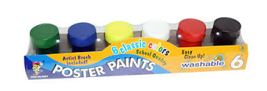 Accesorii pentru pictura - Set de Vopsele pentru Postere – 6 Culori Clasice