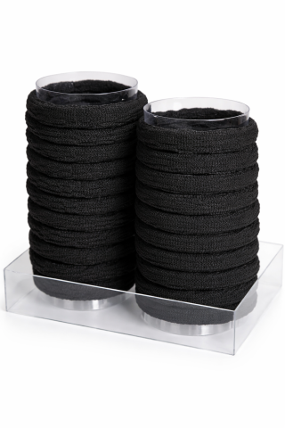 Accesorii Beauty - Set Elastice de Păr Negre – Fixare Puternică, Uz Zilnic