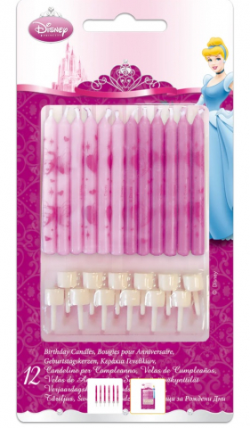 Articole petrecere - Set lumânări prințese 24 piese – Decor magic pentru petreceri de vis