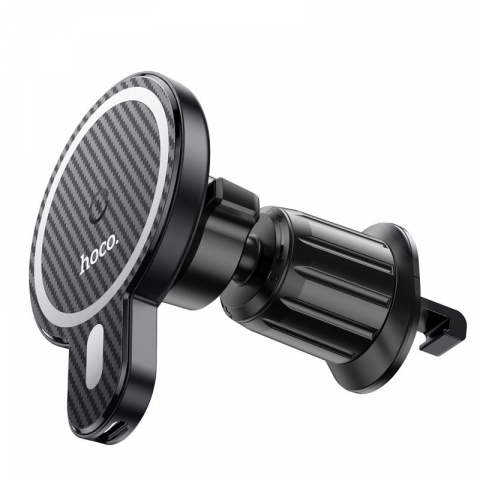 Suporturi auto - Suport Auto Hoco cu Încărcare Wireless, Compatibil MagSafe, pentru Grila de Ventilație, 15W, CA85, Negru