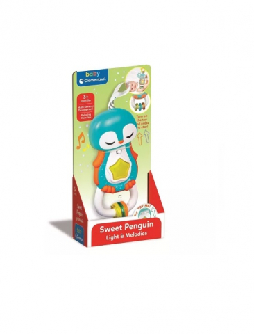 Jucarii Diverse - Zornăitor pentru bebeluș cu lumini și muzică Clementoni Pingvin
