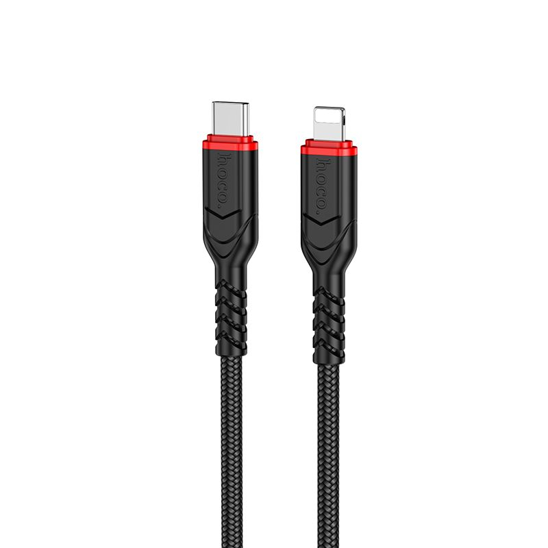 Cablu Hoco X59, USB Type-C la Lightning, Încărcare Rapidă 27W, 3m, Negru [5]