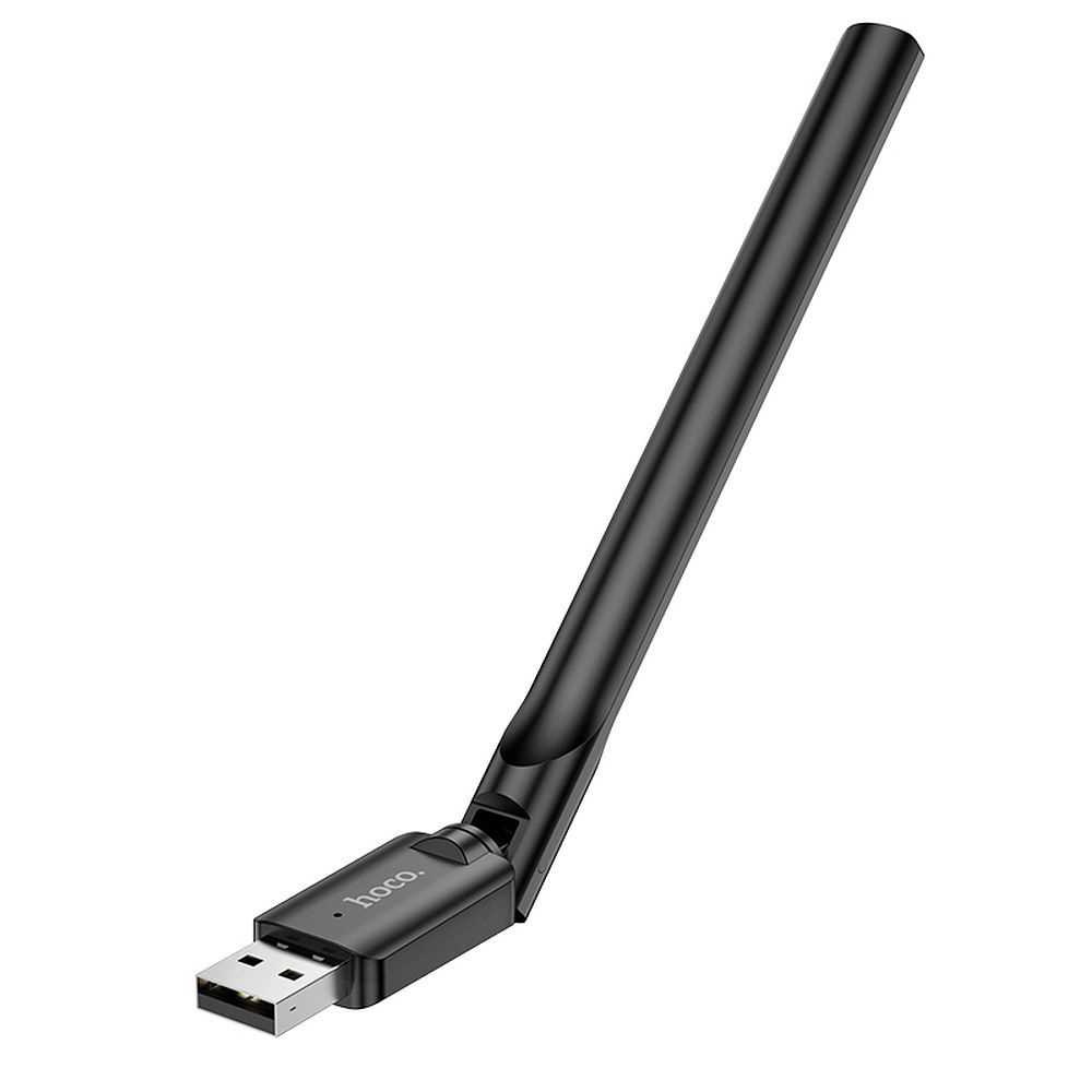 Adaptor WiFi USB Hoco Hi32 cu antenă externă, Wireless N 150Mbps, Negru [4]