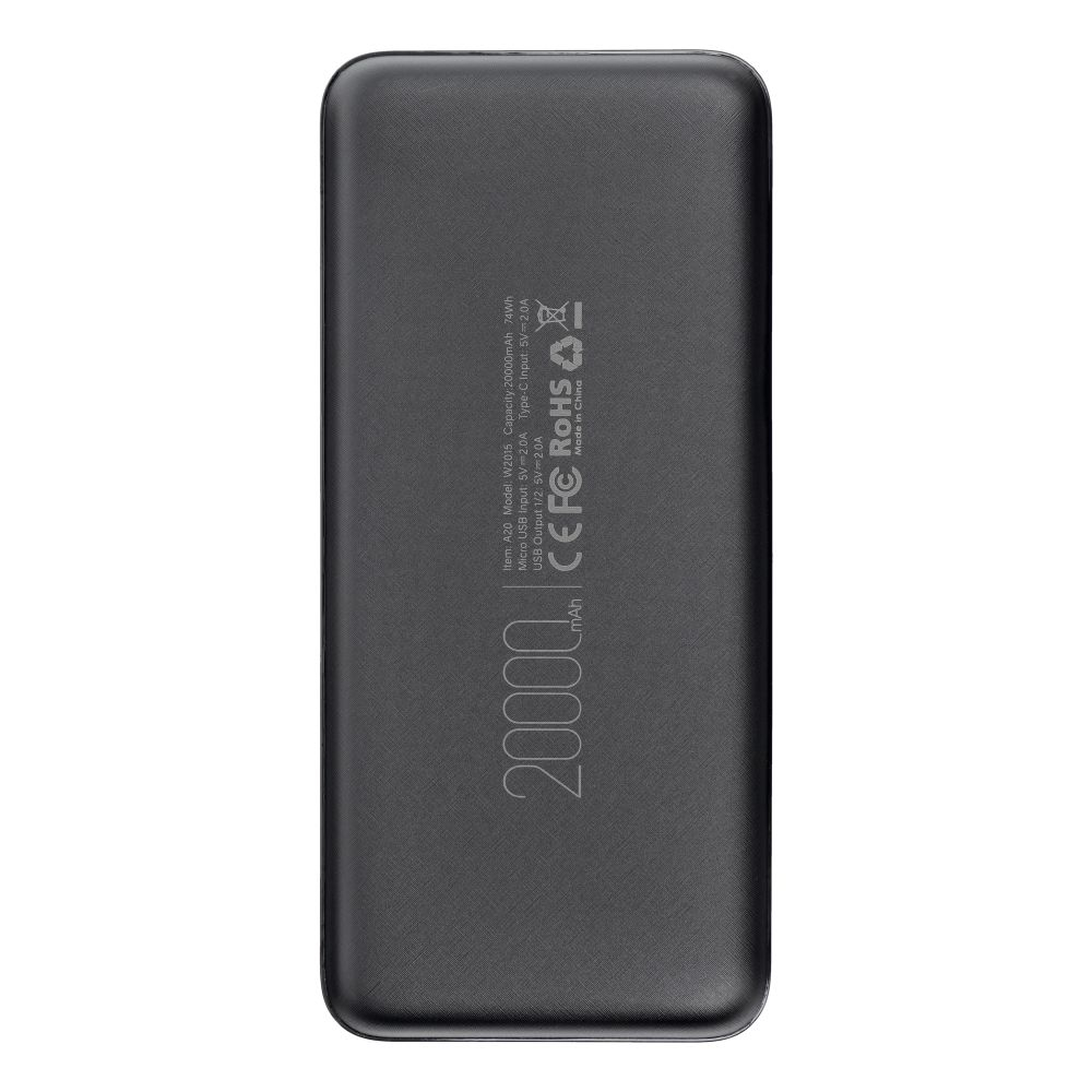Powerbank Veger A20, 20000mAh, 2A, Negru [4]