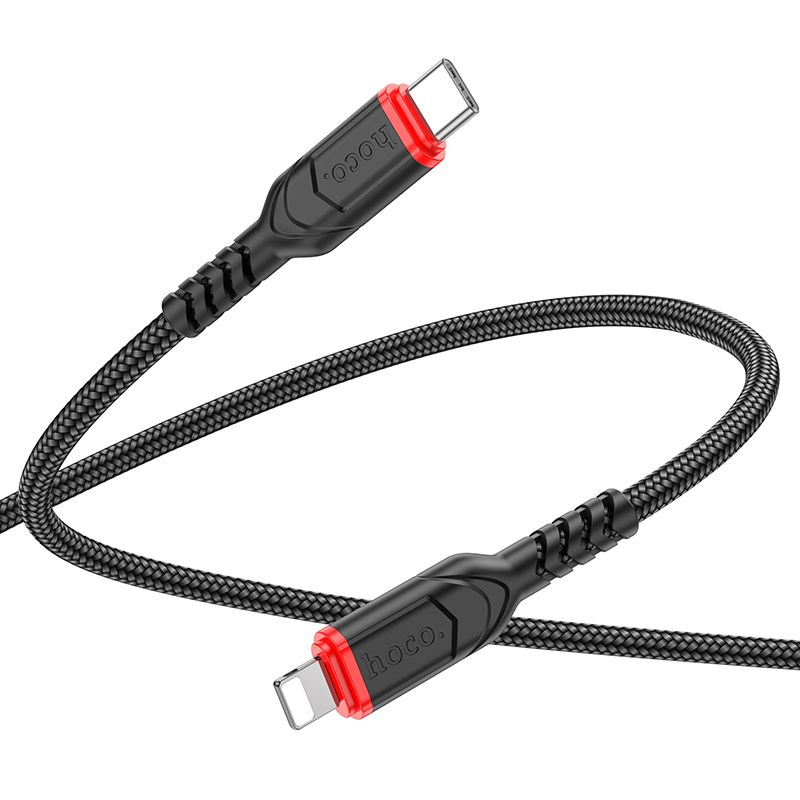 Cablu Hoco X59, USB Type-C la Lightning, Încărcare Rapidă 27W, 3m, Negru [3]