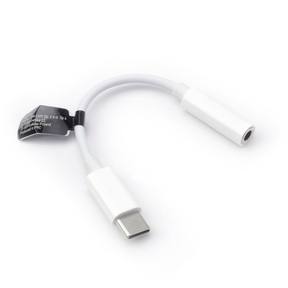 Adaptor AUX USB-C la Jack 3.5 mm XO / OEM Box White convertor audio Type-C [0]