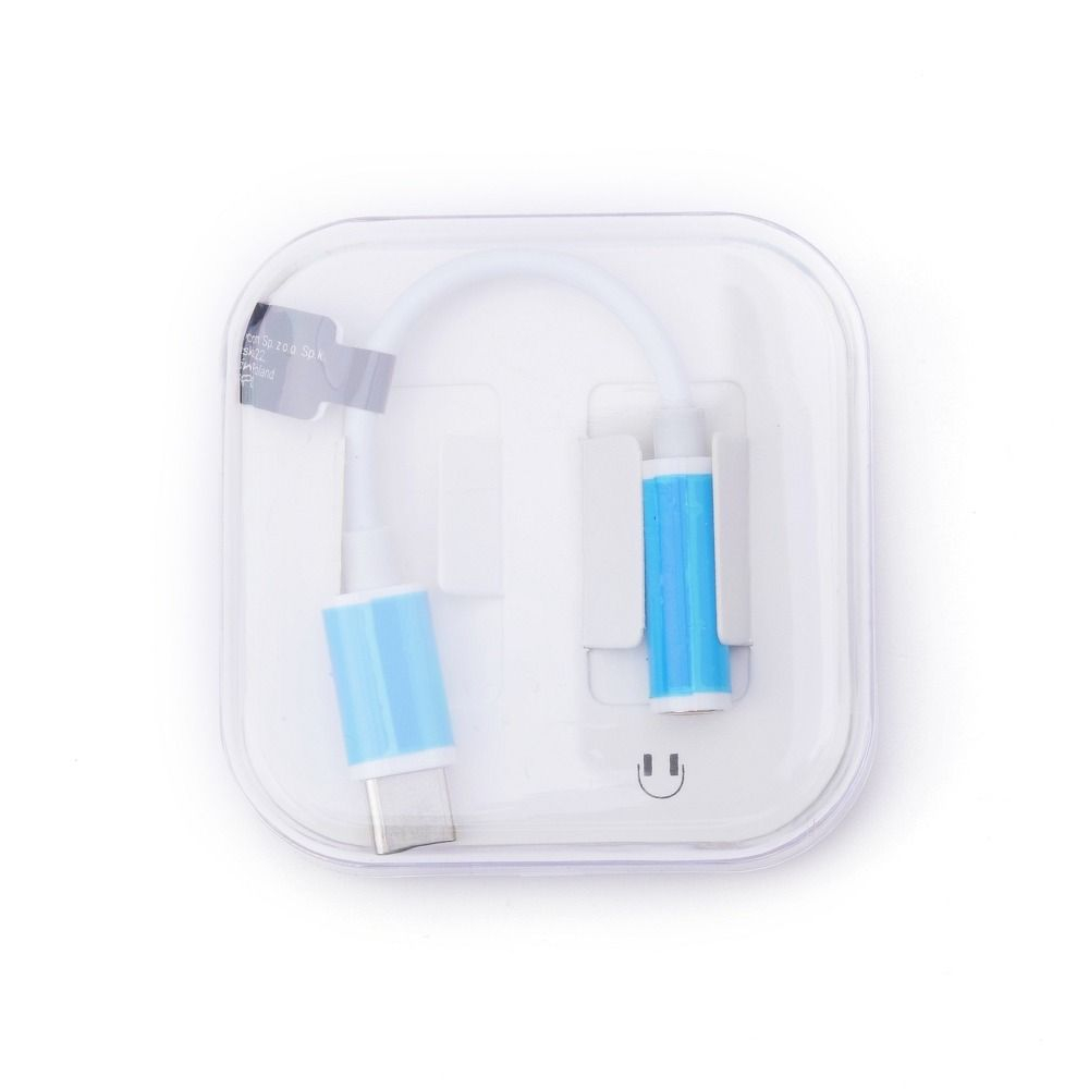 Adaptor AUX USB-C la Jack 3.5 mm XO / OEM Box White convertor audio Type-C [1]